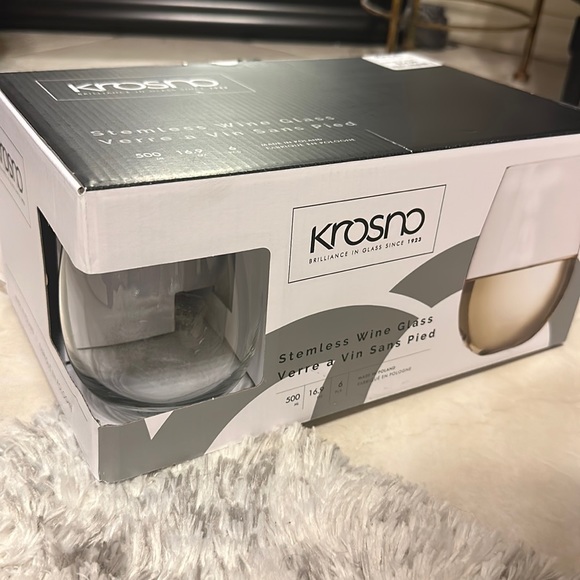 Krosno Kitchen Krosno Stemless Wine Glass Set Of 6 Poshmark